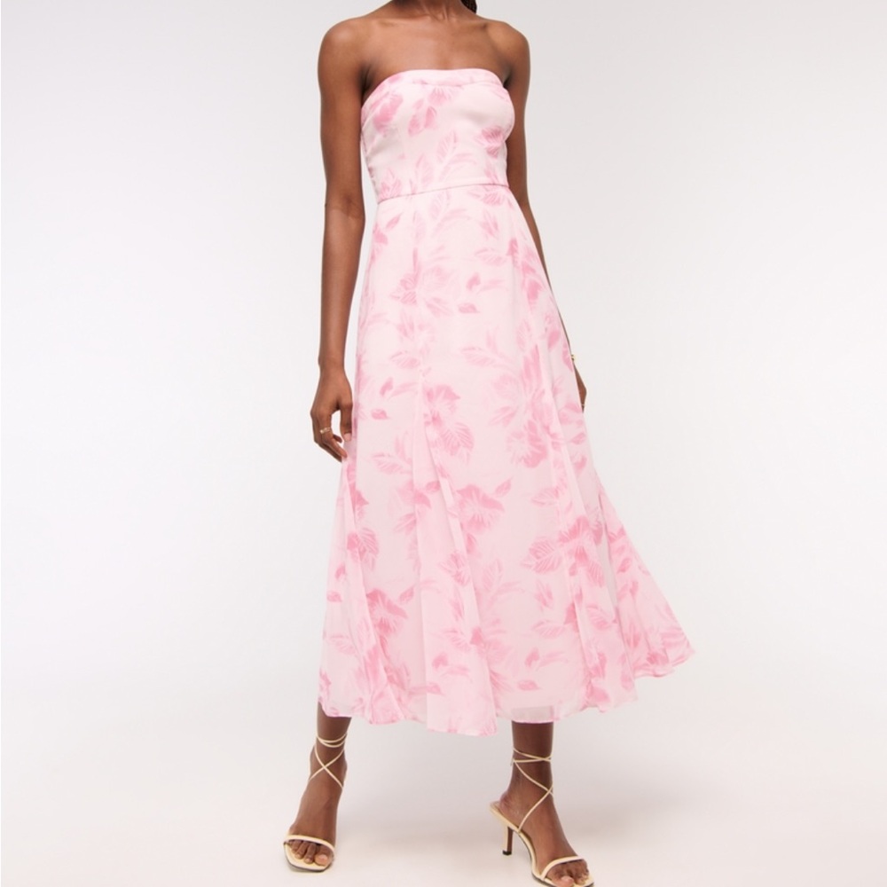 Abercrombie The A&F Camille Strapless Godet
Midi Dress